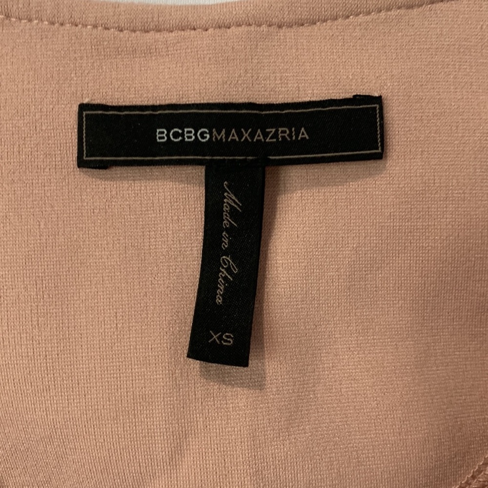 BCBG MAXAZRIA Malina Faux Suede Mini Dress Blush XSmall - Picture 5 of 10